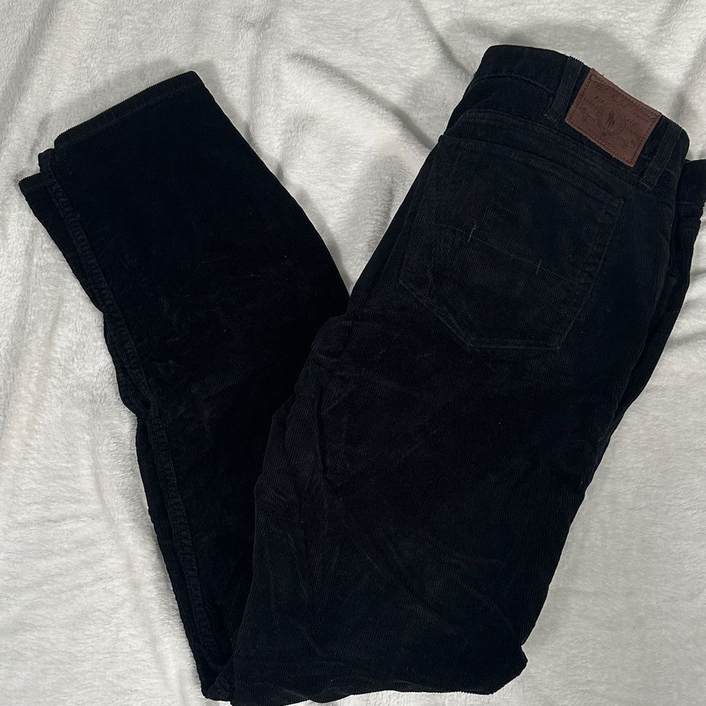 Ralph Lauren Men's Dark Black Corduroy Pants! Size 38